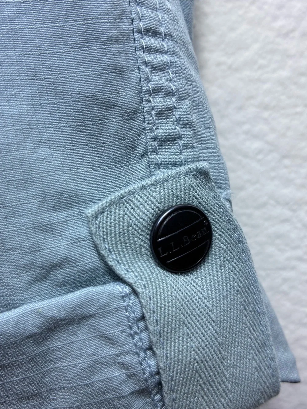 L.L.Bean Women’s Stretch Ripstop Pull-On Shorts Blue Size Large Outdoor 506768